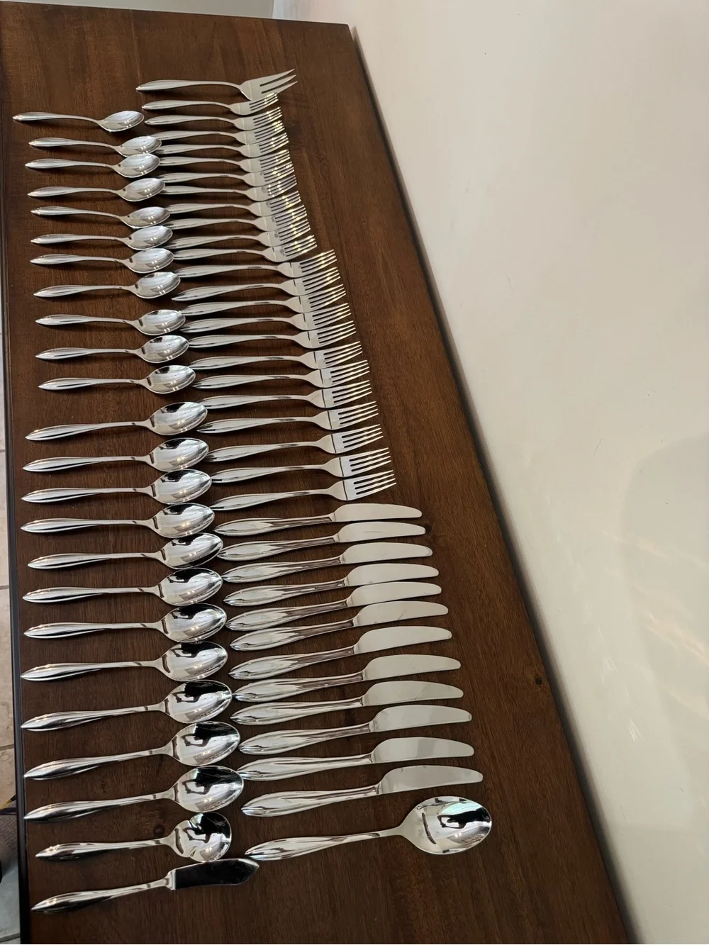 Lenox “Sculpt” 61-Piece 18/10 Stainless Flatware Set